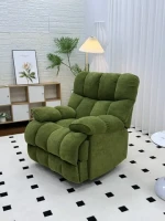 Big Size Functional Sofa With Cloud Velvet Fabric Comfortable Rotating Rocking And Lying Down Luxury Leisure Recliner Sofa