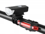 Bike Bicycle Light USB LED Rechargeable Lamp Set Waterproof Mountain Cycle Front Back Torch