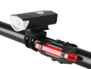 Bike Bicycle Light USB LED Rechargeable Lamp Set Waterproof Mountain Cycle Front Back Torch