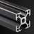 Import black and white customized size t-slot extrusion 3030 aluminum extrusion rail used to construct racks from China