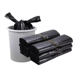 Black Trash Fold Custom Black Ldpe Biodegradable Roll 55 Gallon Garbage Bags