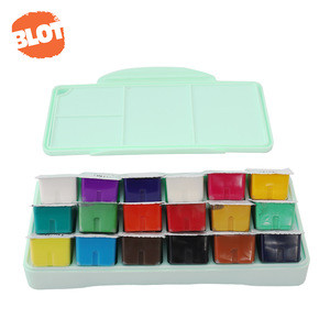 BLOT 18 Colors High Quality Plastic Packaging Portable Gouache Paint Set With Palette