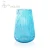 Import blue round glass flower vase with hole murano made in china from China