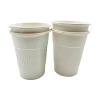 BPI 100% Compostable PFAS free Double Smooth Coffee Cup Disposable Sugarcane Bagasse Cup