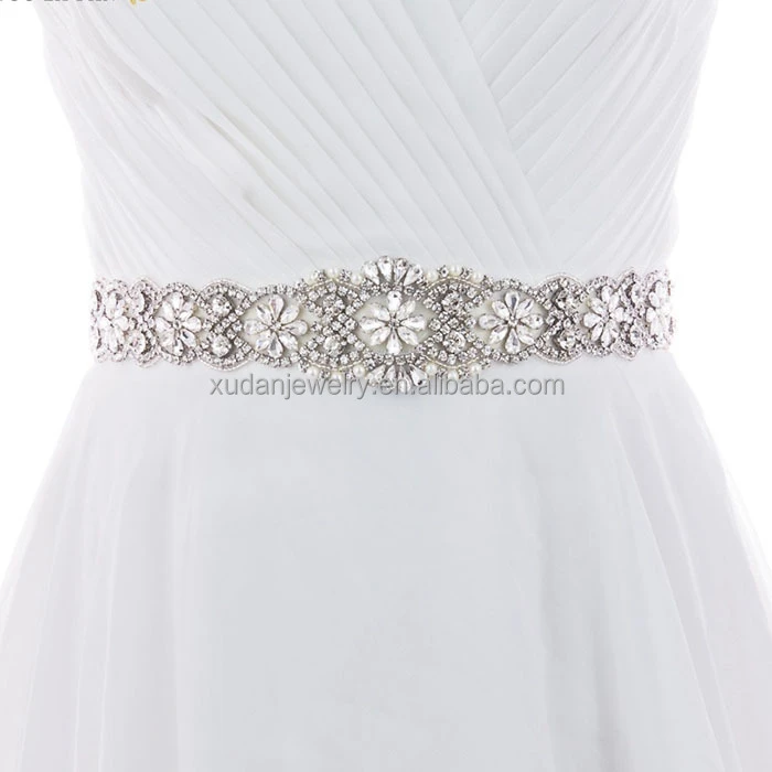 Bridal Crystal beaded bridal belts for dresses