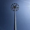 Bright solar high pressure sodium flood light high mast lighting with solar led street light