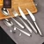 Import Bulk silver stainless steel cutlery included dinner spoon fork knife dessert spoon and fork from China