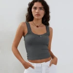 C CLOTHING Women Lace Vest Y2K womens clothing New Top Underlay Knit