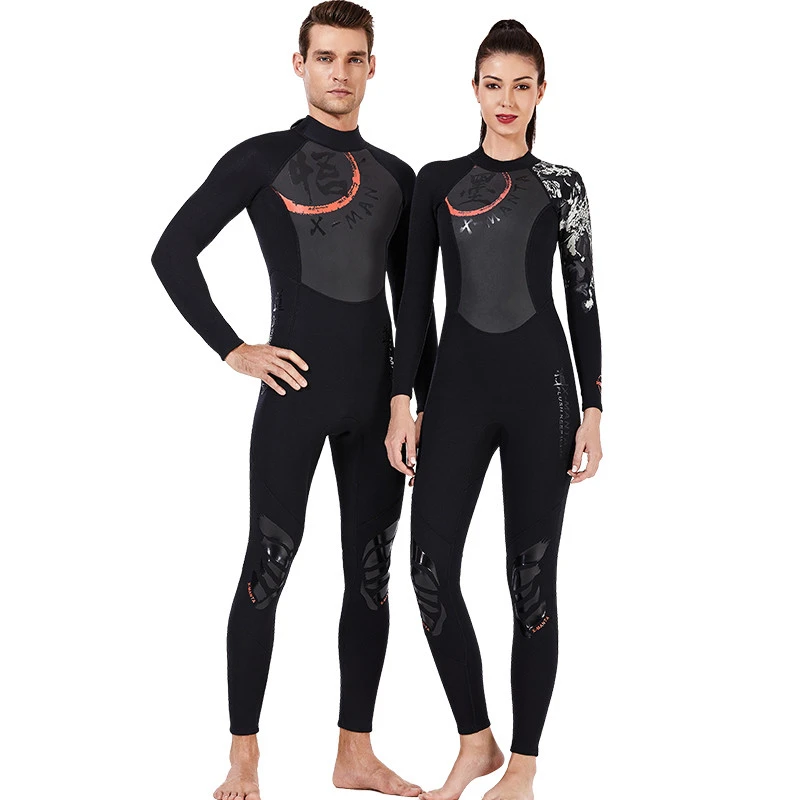 Can Be One Piece Style Chinese style Long sleeve  Pants Wetsuits Couples  3MMNeoprene Wetsuit