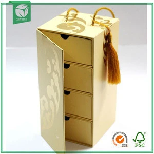 Carrying Handle Mooncake Boxes with Drawer Storages