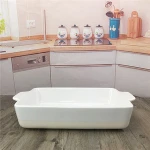 ceramic square bakeware,porcelain baking pan,white baking dish