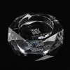 Cheap Octagon Colored Engraved Custom Car Crystal Glass Ashtrays