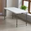 Cheap Outdoor Leisure 4FT Foldable HDPE Plastic Dining Table for Party