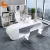 Import cheap round edge design CEO white google modern office  desk from China