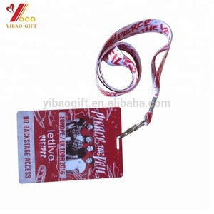 Cheap wholesale custom logo design Backstage Passes ID Card Badge Holder Lanyard for employees entertainment industries