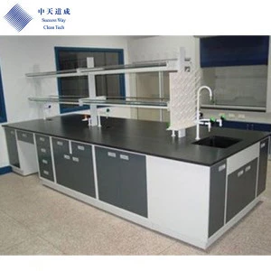 Chemistry Laboratory Furniture Epoxy Resin Benchtop Lab Workbench With Wheels