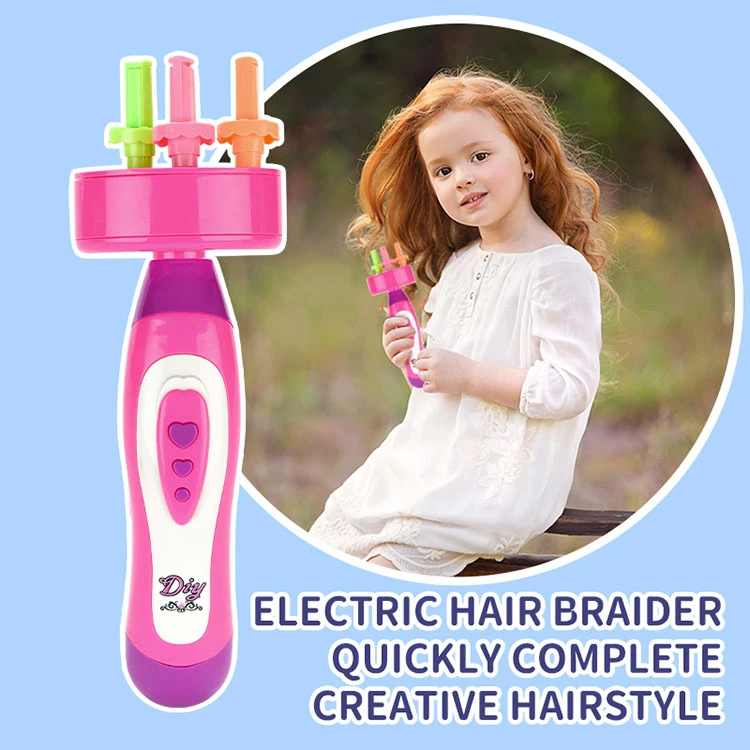 Children Diy Electric Hair Braider Cleverly Make Jewelry Decorate Your Hair Kids Girls Pretend Play Toy