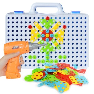 Children Electric Drill Toys  Disassembly Match Tool Assembled Blocks Sets Early Educational Toys For Boys