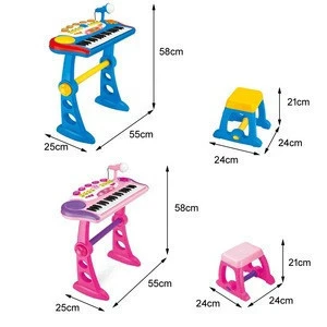 Children multifunctional musical instrument with microphone and MP3 wire electric piano toy kids.