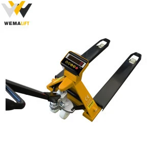 China 2ton Portable Hand Manual Hydraulic Pallet Truck Jack  With Digital Scale