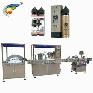 China CBD oil 30ml 60ml 100ml pet chubby bottle filling capping labeling machine with video