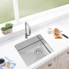China Factory Wholesale Custom 18Gauge Polished Single Bowl Undermount Kitchen Stainless Steel Sink