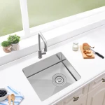 China Factory Wholesale Custom 18Gauge Polished Single Bowl Undermount Kitchen Stainless Steel Sink