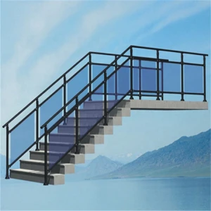 China  iron stair glass balustrade cheap for indoor railing