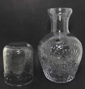 China manufacturer glass pitcher set with Gold RIM