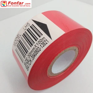 China Manufacturer of 35mm * 100m Red Batch Number Ribbon for Date Code Stamps