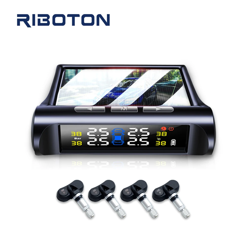 China TPMS  Solar/USB charging Wireless Automotive Tire Pressure Monitoring System internal sensor