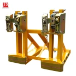 Chinese manufacturer heavy-duty clamp Oil Drum Handler Clamp with single/double barrel for forklift parts