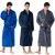 Import Chinese mens microfiber coral fleece weight robe bathrobe in blue from China