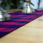 Christmas Day table runner buffalo plaid heat-resistant table runner