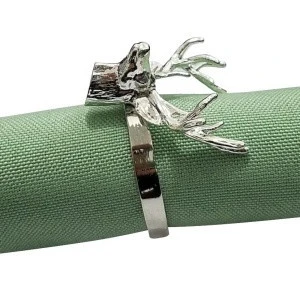 christmas metal reindeer head napkin ring for table decoration