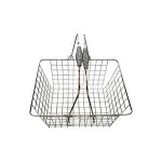Chrome plated silver customized supermarket small cosmetic shopping basket for shopping