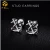 Import Classical Rock ship anchor tide stainless steel earrings titanium steel stud earrings men women from China