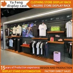 Clothes Store Black Metal Hanging Cloth Display Racks Stand Retailclothing store display rack