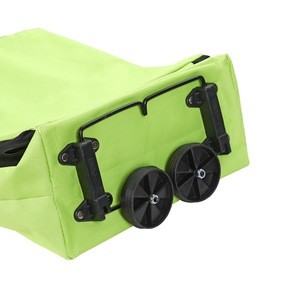 Collapsible Trolley Grocery Shopping Bag  Foldable Shopping Cart with Wheels