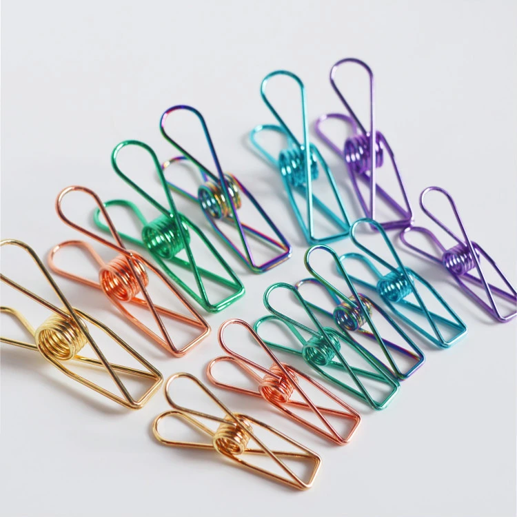 Colors Stainless Steel Clothespin Clothes Pins Durable Clothes Pegs Metal Clips Peg Laundry Clamps