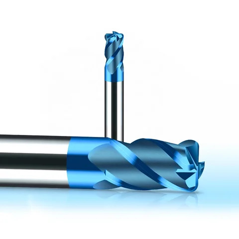 Buy Corner Radius End Mills Hrc65 Solid 4 Flutes Carbide Milling Cutter ...