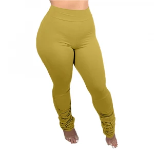 cotton leggings new arrivals army joggers women with ruched sides sweatpants stacked pants