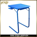 Creative design plastic multi function foldable computer desk with cup holder