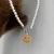 Import Crystal Smiley Face Pendant Necklace Party Jewelry Simulated Pearl Beaded Chains from China