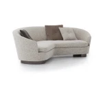 Curved 3 seater hotel  lounge sofa  hotel furniture Italy design Hotel  reception sofa