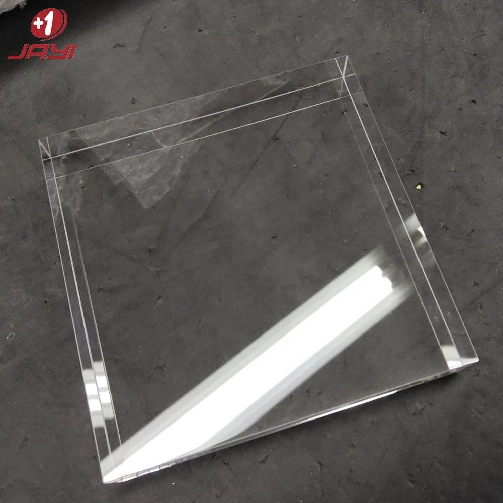 Custom 20mm trapezoid PMMA lucite Plexiglass clear acrylic block