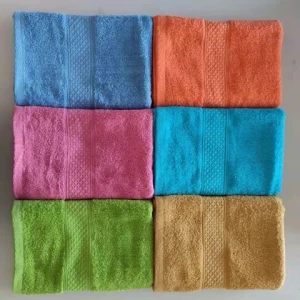 custom cheap polyester cotton terry jacquard  face hand towel bath towels sets