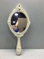 custom hand held bronze vintage antique cosmetic makeup mirror