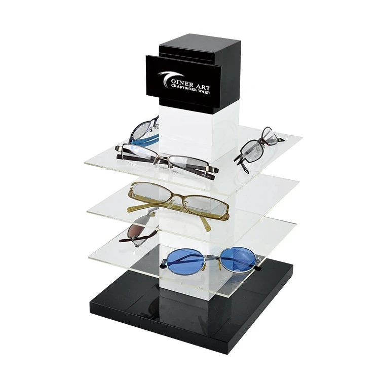 Custom high-quality clear acrylic shelves optical display