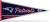 Import custom high quality new england patriots Felt flag 12*30 inches America football club decoration Felt pennant flag from China